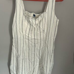 Old Navy Black and White Ribbed Sleeveless Dress